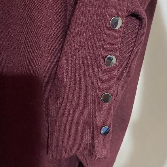 ALFANI WO SIZE LARGE DEEP WINE COLOR OVERSIZED SOFT COWL NECK SWEATER CLEAN - Picture 5 of 10